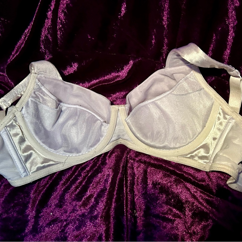 Frederick's of Hollywood Shimmering Silver Bra - Picture 2 of 4